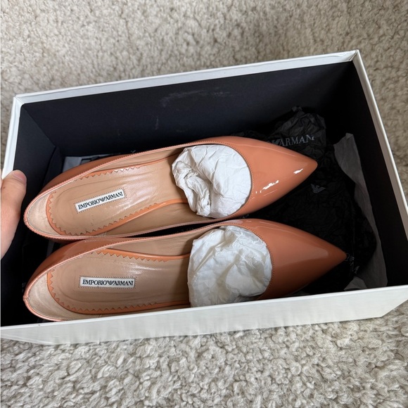 Emporio Armani Glossy Peach Heels - Picture 7 of 9